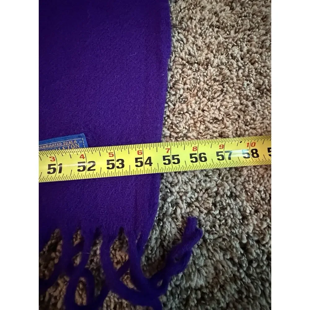 Vintage Pendleton Minnesota Vikings Purple Wool Large Throw Blanket Logo Seal